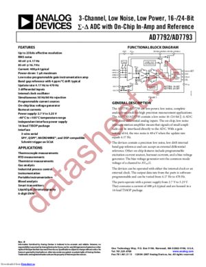 AD7792BRUZ1 datasheet  