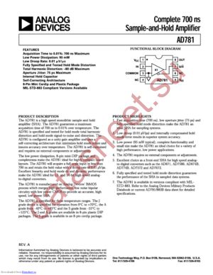 AD781JNZ datasheet  