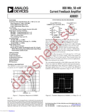 AD8001ART-EBZ datasheet  