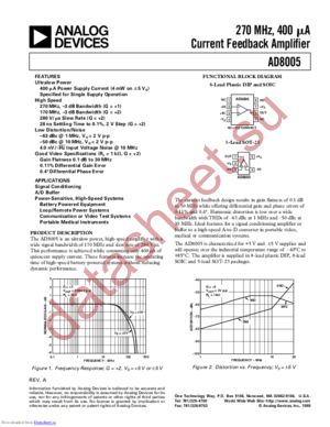 AD8005ARTZ-R2 datasheet  