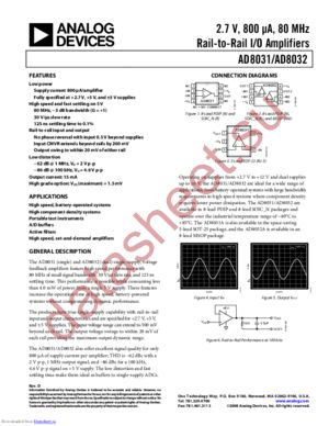 AD8032ARMZ-REEL7 datasheet  