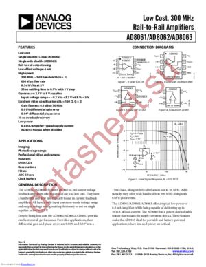 AD8063ARTZ-R2 datasheet  