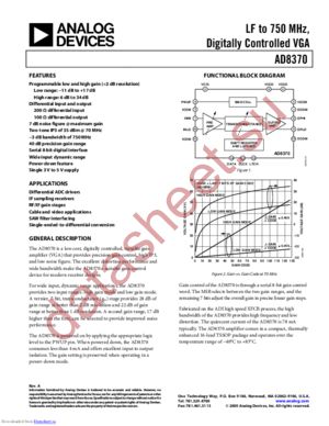 AD8370AREZ-REEL7 datasheet  