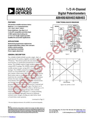 AD8402ANZ10 datasheet  