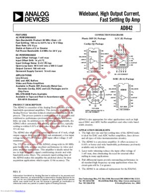 AD842JRZ16 datasheet  