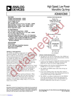 AD848A datasheet  