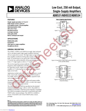 AD8531ARTZ-REEL datasheet  