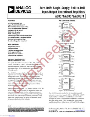 AD8572ARZ-REEL7 datasheet  