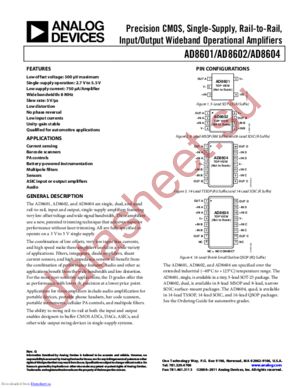 AD8602DRMZ-REEL datasheet  