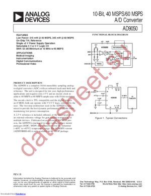 AD9050BR-REEL datasheet  