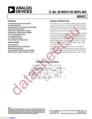 AD9432BSTZ-801 datasheet  