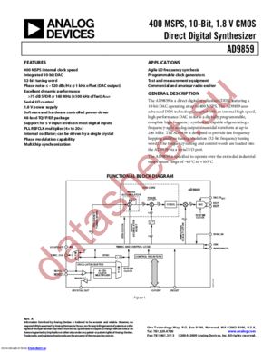 AD9859YSVZ-REEL7 datasheet  