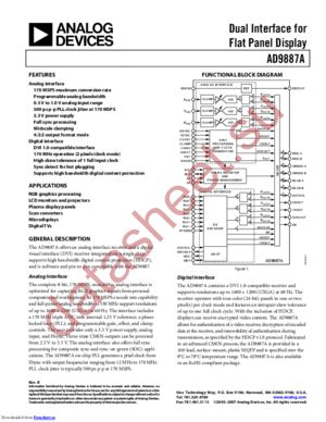 AD9887AKSZ-1401 datasheet  