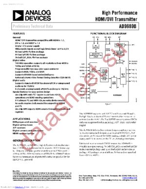 AD9889B datasheet  