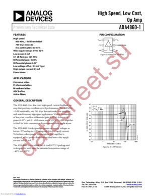 ADA4860-1YRJ-EBZ datasheet  