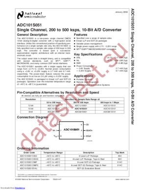 ADC101S051CISD datasheet  