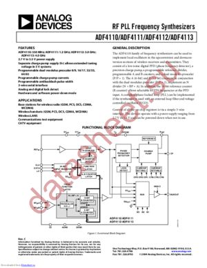 ADF4111BCPZ-REEL datasheet  