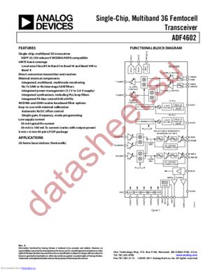 ADF4602BCPZ datasheet  