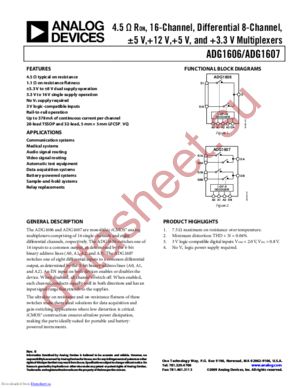 ADG1607BCPZ-REEL7 datasheet  