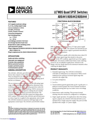 ADG441TCHIPS datasheet  