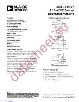 ADG622BRM-REEL datasheet  