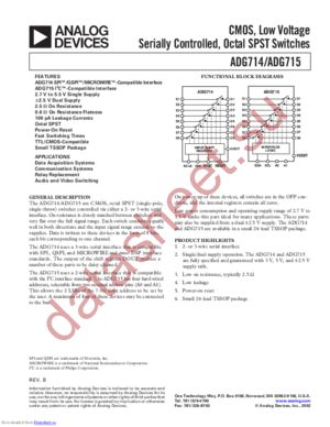 ADG714BRU-REEL datasheet  