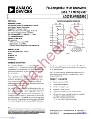 ADG791GBCPZ-500RL7 datasheet  