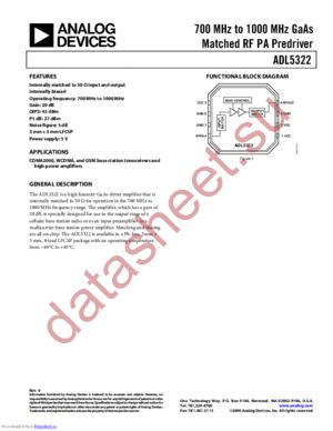 ADL5322ACPZ-R7 datasheet  