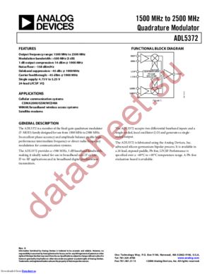 ADL5372ACPZ-WP datasheet  
