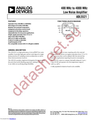 ADL5521ACPZ-R7 datasheet  