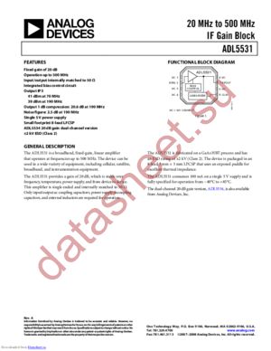 ADL5531ACPZ-R7 datasheet  