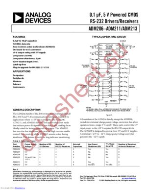 ADM208ARZ datasheet  