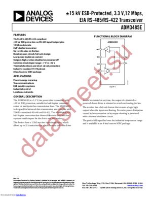 ADM3485EARZ-REEL7 datasheet  