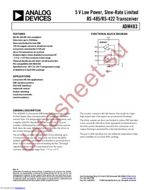 ADM483EARZ-REEL datasheet  