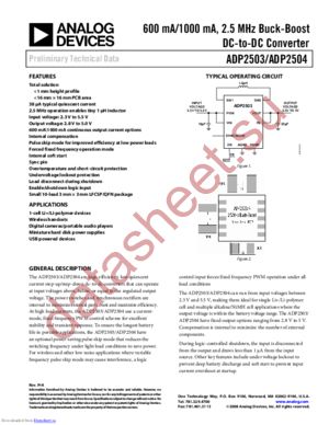 ADP2503XCPZ-5.0-R7 datasheet  