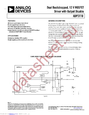 ADP3110KRZ-RL1 datasheet  