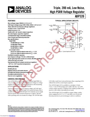 ADP320ACPZ-110-R7 datasheet  