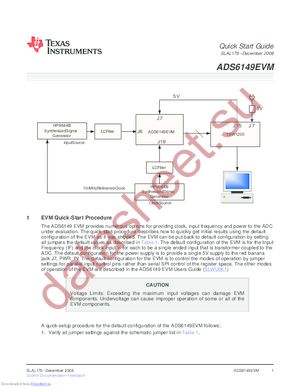 ADS6149EVM datasheet  