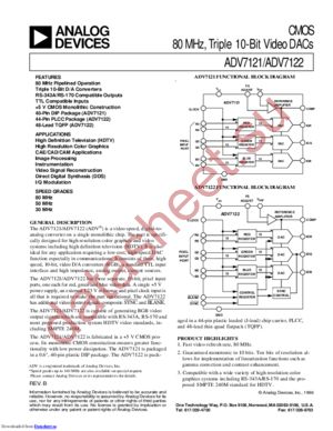 ADV7121-30 datasheet  