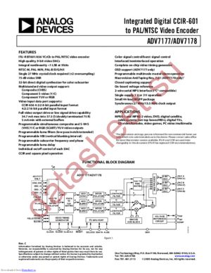 ADV7178KS datasheet  