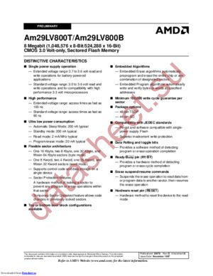 AM29LV800T-100EC datasheet  