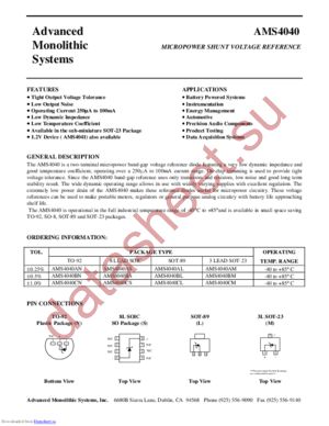 AMS4040A datasheet  