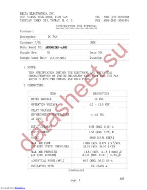 AFB0612EH-AR00 datasheet  