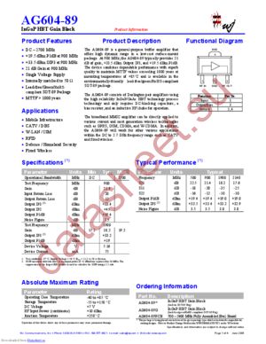 AG604-89 datasheet  