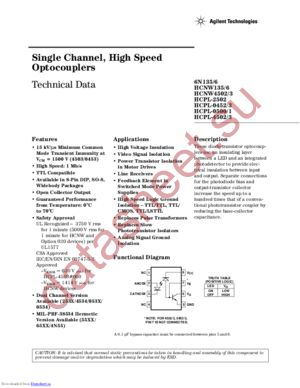 HCNW136-020 datasheet  