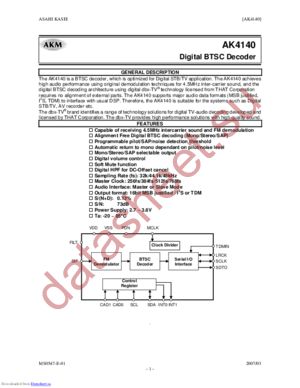 AK4140 datasheet  