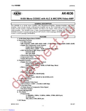 AK4636 datasheet  