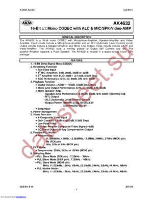 ak4632 datasheet  