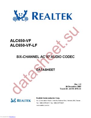 alc650-vf-lf datasheet  
