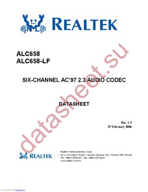 alc658 datasheet  